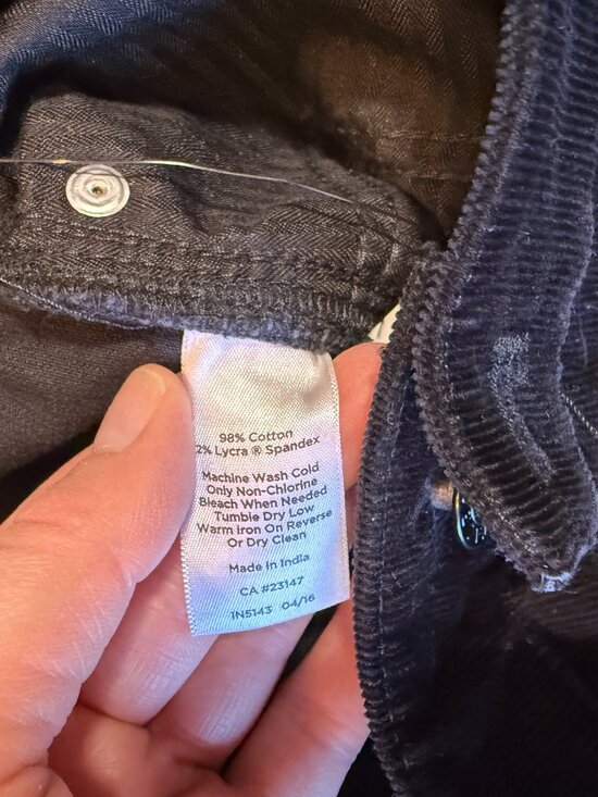 NWT Talbots Women Black Corduroy Pants Sz 14W Slimming Straight Leg - Picture 5 of 7